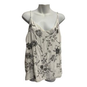 White House Black Market Floral Embellished Camisole size large